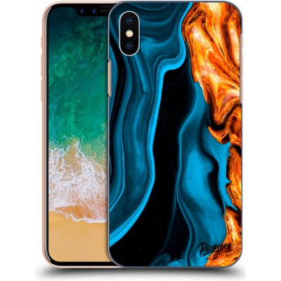 Pouzdro Picasee silikonové Apple iPhone X/XS - Gold blue čiré – Zboží Mobilmania