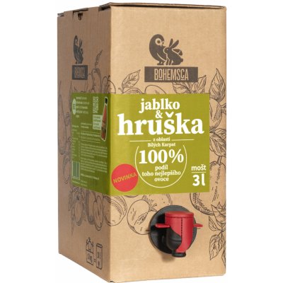 Bohemsca Mošt jablko a hruška 50/50% BIB 3000 ml – Sleviste.cz