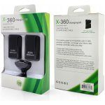 APT KX7A 2x XBOX 360 Baterie USB kabel, černá – Zboží Mobilmania