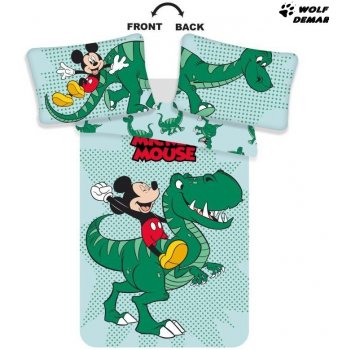 Jerry Fabrics povlečení Mickey Dino 100 x 135 , 40 x 60 cm