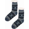 Snowy blue huňaté ponožky beránek MC 113 šedomodrá