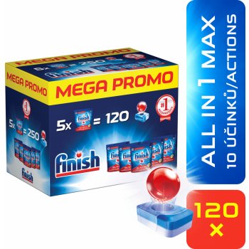 Calgonit Finish mega box Al lin1 Max tablety do myčky 120 ks