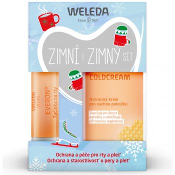 Weleda výživný krém Coldcream 30 ml + Tyčinka na rty Everon 4,8 g dárková sada