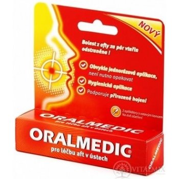 Oralmedic roztok k léčbě aftů v ústech 2 aplikátory 2 x 0,2 ml