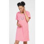 Vienetta Secret Motýlci dámská noční košile mateřská lososová – Zboží Dáma