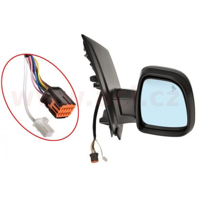 zpětné zrcátko el. ovládané el. sklopné vyhřívané pro lak s hlídáním mrtvého úhlu a tepl. čidlem, 11 PIN P – Sleviste.cz