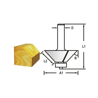 MAKITA D-48717 Fazetová/hranová fréza s ložiskem stopka 12 mm,44,5x22,6x69 mm – Hledejceny.cz