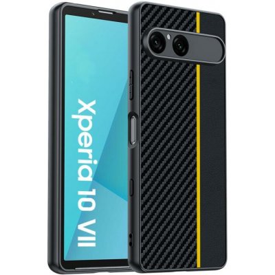 VSECHNONAMOBIL 128507 CARBON Ochranný obal pro Sony Xperia 10 VII BLACK-YELLOW – Zboží Živě
