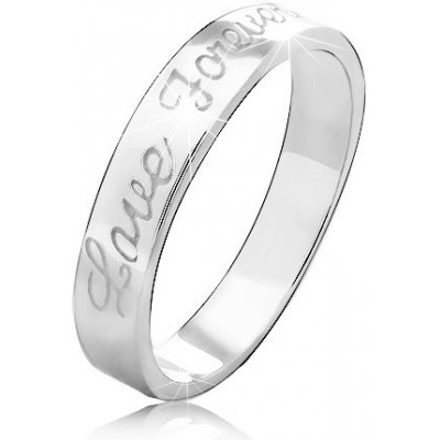 Šperky eshop prsten ze stříbra 925 s vyrytým nápisem Love Forever M13.15 – Zboží Dáma