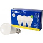 Tesla Lighting LED žárovka BULB E27, 8W, 230V, 806lm, 25 000h, 3000K teplá bílá, 220st 3ks – Zboží Živě