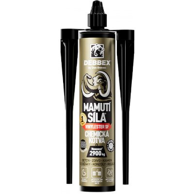 DEBBEX by Den Braven MAMUTÍ SÍLA Chemická kotva VINYLESTER SF Varianta: 380 ml kartuše šedá – Sleviste.cz