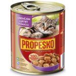 Propesko Cat hovězí a játra v omáčce kousky 830 g – Hledejceny.cz