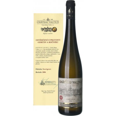 Château Valtice Sauvignon Výběr z hroznů suché bílé 2006 14% 0,75 l (holá láhev) – Hledejceny.cz