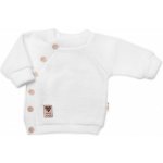 Baby Nellys dětský pletený svetřík s knoflíčky zap. bokem Hand Made modrý – Zboží Dáma