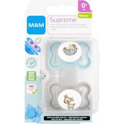 Mam šidítko Supreme silikon modrá + šedá – Zboží Dáma