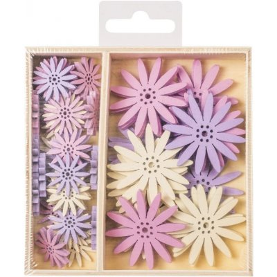 Knorr Prandell Květiny - dřevěné barevné dekorace 54 ks – Hledejceny.cz