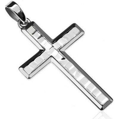 Šperky Eshop Stříbrný kříž 925 lesklé prohlubně na cípech U14.10 – Zboží Mobilmania