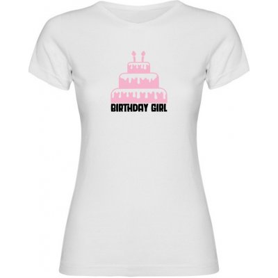 Tisknemena.cz Dámské tričko BIRTHDAY GIRL bílá – Zboží Dáma