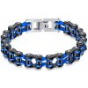 Náramek Impress Jewelry náramek z chirurgické oceli Moto Chain BlacBlue 210114161027BB