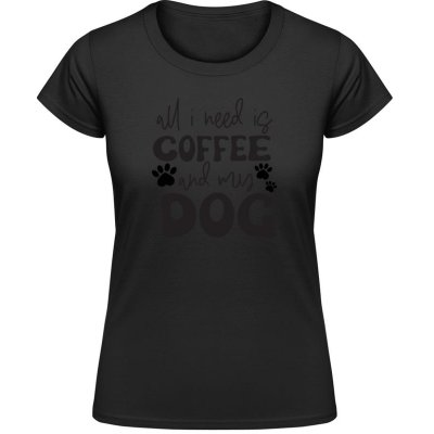 Gildan Soft-Style Vše co potřebuji je káva a můj pes Černá – Zboží Mobilmania