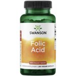 Swanson Folic Acid Kyselina listová 800 ug 250 kapslí – Hledejceny.cz