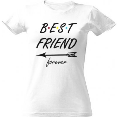 Tričko s potiskem Best friend forever 1 bílá