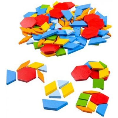 Bigjigs Toys Dřevěná barevná mozaika – Zboží Dáma Bigjigs Toys Dřevěná barevná mozaika – Zboží Dáma