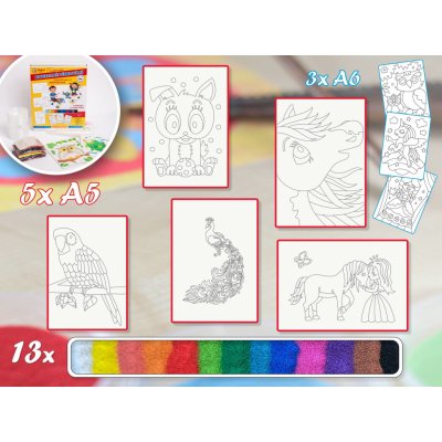 Radost v písku Sada střední PRO HOLKY 3 Barevné pískování obrázků – Hledejceny.cz