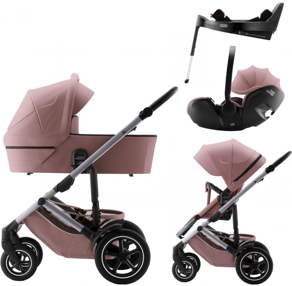 Britax Set Smile 5Z + korba + autosedačka Baby-Safe PRO + Vário Base 5Z 2024 Dusty Rose