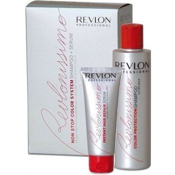 Revlon Revlonissimo Non Stop Color System Woman 200 ml Color Protection šampon + 75 ml Instant Hair Repair Serum dárková sada