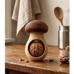 AMADEA Dřevěný louskáček na ořechy ve tvaru hříbku – HobbyKompas.cz