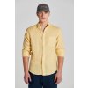 Pánská Košile Gant košile reg GMNT dyed linen shirt žlutá
