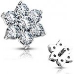 Šperky4U microdermal kytička ozdobná část MD007-CC – Zboží Mobilmania