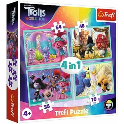 Trefl DreamWorks Trollové 4v1 Koncertní dráha 207 dílků