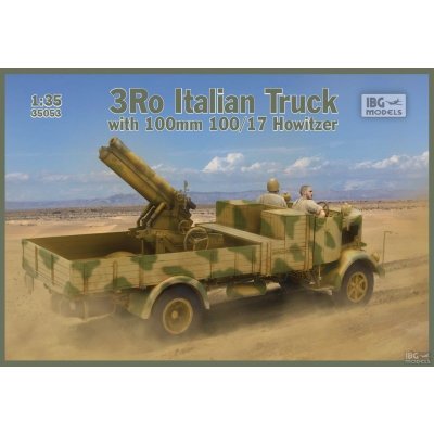 IBG Models 3Ro Italian Truck w/ 100mm 100/17 Howitzer 35053 1:35