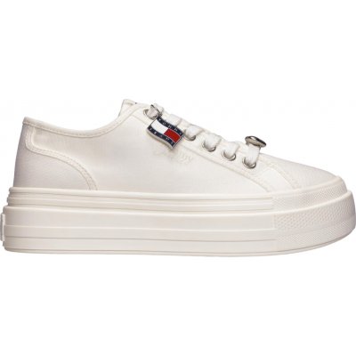 Tommy Hilfiger TJW FLATFORM SNEAKER CHARMS Bílá – Zboží Mobilmania