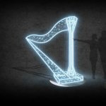 Easy Fix 3D LED světelná harfa 100 × 180 cm, ledově bílá, 230 V, 135 W, 15 kg, 1 díl – Hledejceny.cz