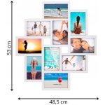 Fotorámeček na 10 fotek, 53x49 cm, bílý SPRINGOS PANORAMA – Zboží Živě