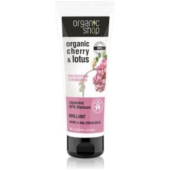 Organic Shop krémový balzám na ruce a nehty s třešní a lotosem 75 ml