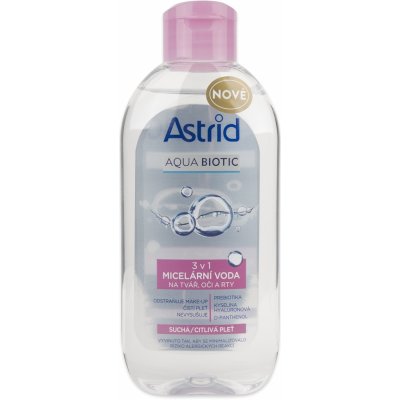 Astrid Aqua Biotic 3in1 Micellar Water micelární voda pro suchou a citlivou pleť 200 ml – Zbozi.Blesk.cz