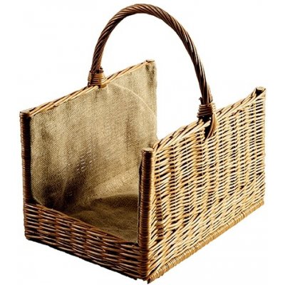 Home Koš na dřevo ke krbu HRANATÝ s jutou 50 cm přírodní-lakovaný – Sleviste.cz