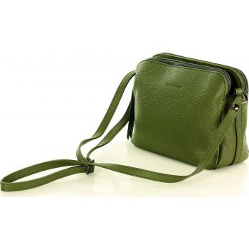 Mazzini Marco zelená dvoukomorová kožená kabelka L156O