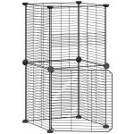 zahrada-XL 8panelová ohrádka pro zvířata s dvířky černá 35 x 35 cm ocel – Hledejceny.cz