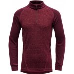Devold Duo Active zip neck jr vínová – Zboží Dáma