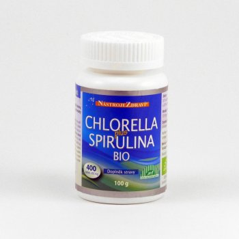 Nástroje Zdraví Chlorella plus Spirulina Bio 100 g 400 tablet