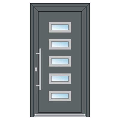 OknaDvereNaMiru.cz Vchodové dveře INOX 14 ořech 110 x 210 cm – Hledejceny.cz