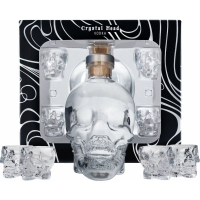 Crystal Head 40% 0,7 l (dárkové balení 4 sklenice) – Hledejceny.cz