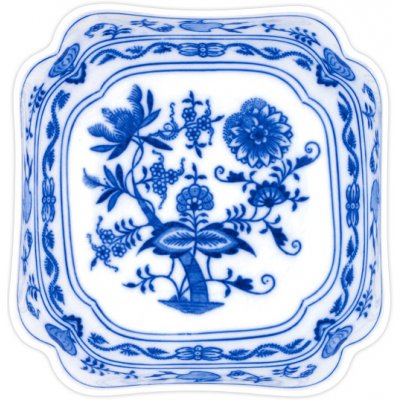 Cibulák Dubí miska salátová čtyřhranná vysoká cibulový porcelán 10061 21 cm