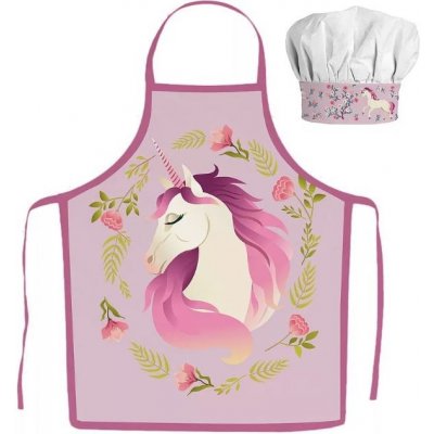 Jerry Fabrics Dětská zástěra UNICORN JEDNOROŽEC GARDEN set s čepicí růžová – Zbozi.Blesk.cz
