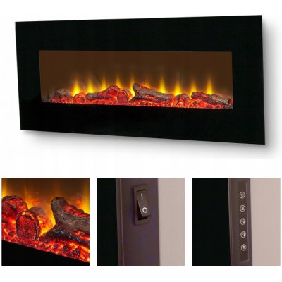 Sureflame WM-9331 nástěnný elektrický krb v černém provedení – Zboží Dáma